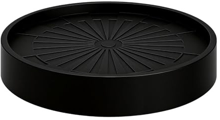 Pallet per Fioriera con Rotelle Elegante Vassoio per Piante da 11 Pollici con Ruote Girevoli a 360° per Ufficio Domestico e Balcone (Black)