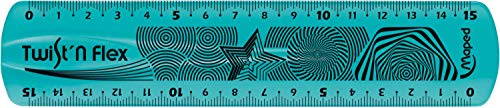 Règle MAPED Twist'n flex 15cm. couleurs assorties (bleu, vert, rose)