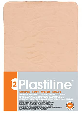 Jacques Herbin 7250T - Plastilin für den Modellbau, 750g, zum modelieren, HG50, flexibel, 1 Block, Rosa