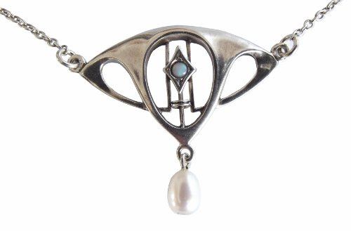 Dakota House Collier 925 Silber Opal Perle deutscher Jugendstil