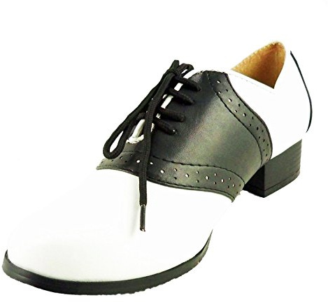 Ellie Shoes Womens 105-saddle Oxfords-Shoes, Black/White, 9 US