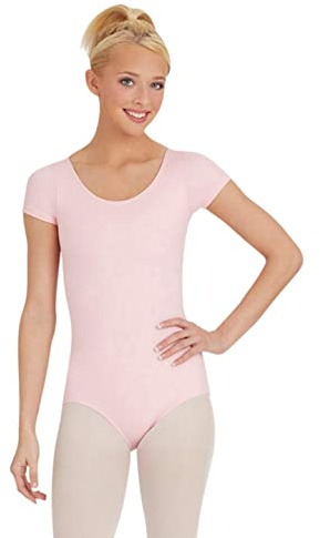 Capezio Women's Short Sleeve Leotard, Pink, M