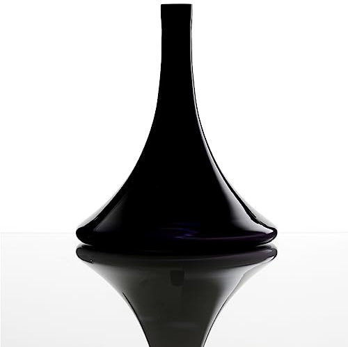 Stölzle Lausitz Decantador Teide Vulkanos Black 750 ml – Elegante garrafa para vino tinto con máxima oxigenación – Cristal soplado a mano – Apto para lavavajillas y resistente