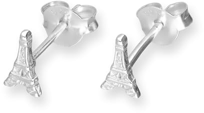 jewellerybox Winzig 925 Sterlingsilber Eiffelturm Ohrstecker