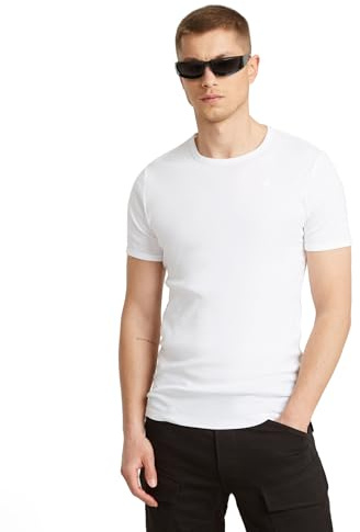 G-STAR RAW T-shirt för män Base R 2-pack, Vit (Vit D07205-124-110), M