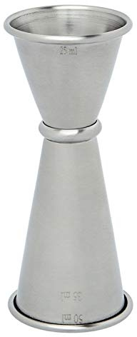 Piazza - Misurino Cocktail in Acciaio Inox, Dosatore Professionale per Attrezzatura Bar, Jigger Japan Style Barman | Capacità 25/50ml