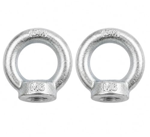 KeyMet GmbH M6 - Tuerca anular (2 unidades, DIN 582 C15, galvanizada)