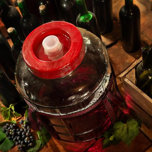KADAX Glass Jar 30L, Large Fermentation Jar with Plastic Lid, Airlock and Wide Mouth Opening, Airtight Jar for Pickling, Preserving, Wine Container
