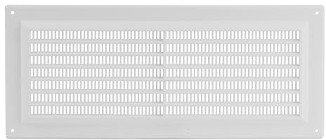 Weiß Lüftungsgitter 300x130mm - Kunststoff Abluftgitter - Rechteckiges Gitter - Belüftungsgitter für Wand und Decke