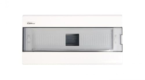 Ytmonterad liten distributionslåda säkringsbox SRn-18 (N+PE) 18 moduler