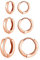 Deyanse Silver Hoop Earrings for Women Girls, 3 Pairs Rose Gold Huggie Hinged Unisex Sleeper Pierced Earring Set, Hypoallergenic 925 Sterling Silver Small Cartilage Hoops Size: 9/11/13mm