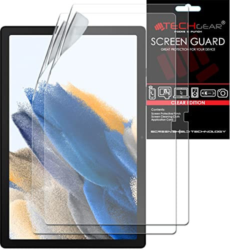 TECHGEAR 2 Pack Galaxy Tab A8 10.5 Screen Protectors (SM-X200 / SM-X205), Ultra CLEAR Screen Protector Guard Cover Designed for Samsung Galaxy Tab A8 10.5 2022