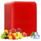 GiantexUK 42L/68L Mini Fridge, Portable Freezer Refrigerator with LED Light, Reversible Door and Adjustable Temperature Control, Wine Drink Beverage Cooler (68L, Red)