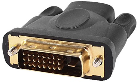 Ruilogod Adaptador hembra DVI al HDMI DVI-D DUAL LINK 24 + 1 negro