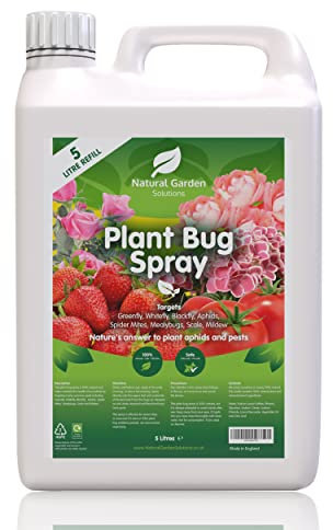 Natural Plant Spray Big Value 5L Refill Fruit Vegetables Flowers Bee Friendly Pest Control Greenfly Blackfly Aphids Whitefly Spider Mites Mealybugs Scale Mildew Indoors Outdoors