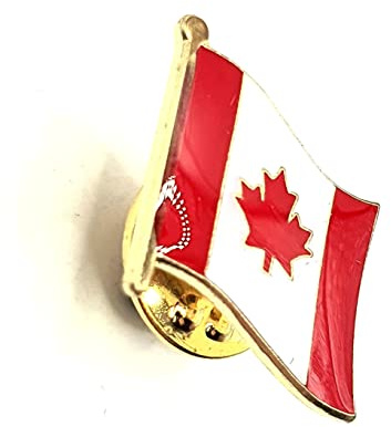 SNS Components Anstecknadel mit kanadischer Flagge, Metall, Emaille, Landesflagge, rot, Klassisch, Brooch pin