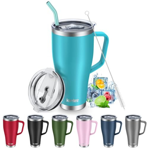 KETIEE 850ml Mug Isotherme et 2 couvercles