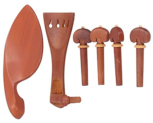 7 Stücke Violine Ebenholzkinnhalter Set Mechaniken Ende Saitenhalter Stimmwirbel Endknopf 4/4 Holz Saitenhalter Stimmwirbel Endknopf Kit Teile Zubehör BZ10