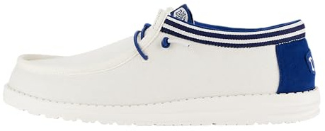 Hey Dude hombre mocasines Wally Letterman blanco azul Blanco/Azul 42, 40715-16S