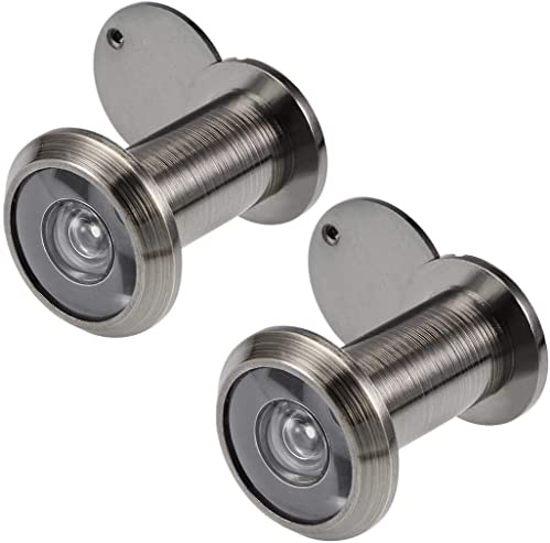 XYWHPGV Visor de puerta, mirilla visor de puerta de 220 s de latón macizo con cubierta para puertas de 35 mm a 60 mm, acabado de bronce antiguo, 2 piezas(04315 74845 d360c d0268 7d589 f9d05