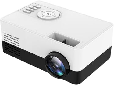Mini proyector portátil de video-proyector, proyector de teléfono 1080P Full HD, proyector de cine en casa, proyector pequeño compatible con varios periféricos (360P, blanco)