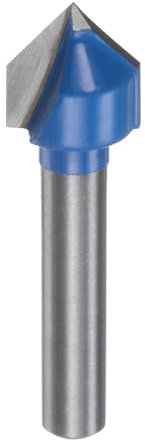 QUARKZMAN 1pz Fresa per Router 0,5 Dia 1/4 Attacco 90 Gradi Fresa a Candele Tipo V in Carburo per Lavorazione Legno Falegnameria Incisione Bordi Rifilatore Cutter Strumenti