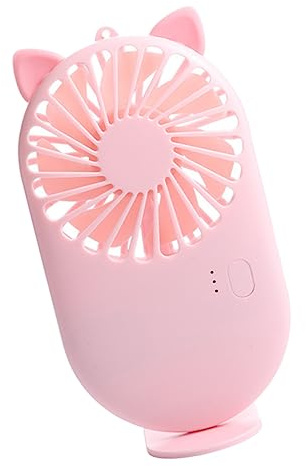 MOBUTOFU Ventilateur Usb Mini Portable Rechargeable Design Léger Pour Bureau Maison Et Voyage Rose