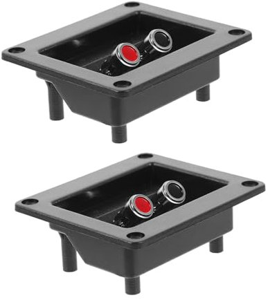 Hoement Terminali per Subwoofer e Altoparlanti 2 Pezzi Connettore a Molla per Casse Acustiche e Impianti Audio Domestici, Piastra di Collegamento Sicura per Sistemi Audio da Palco