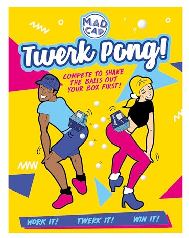Fizz Creations Twerk Pong El original y divertido juego de fiesta para que tu trasero se agite Juegos familiares. Compite con amigos. Divertidos juegos novedosos. Grandes juegos de despedida de