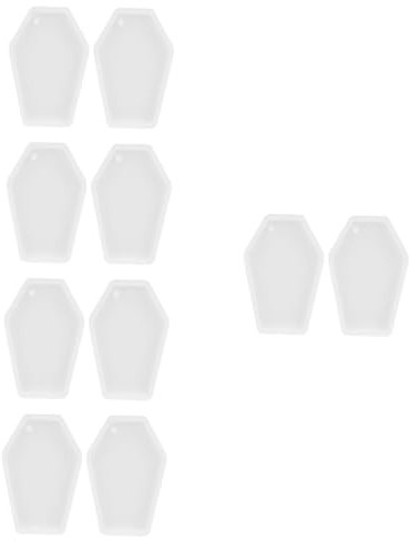 HAPINARY 10 Stk Sarg Schlüsselanhänger bastelzeug craft giesform decoration Sarg-Anhängerform Anhänger zur Herstellung von Formen Untersetzer Flexible Anhängerform DIY Bastelform Kieselgel