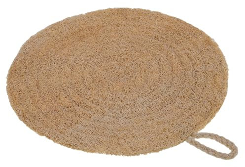 PAMINGONO Loofah Sponge Steamer Mat Double Layer 20cm Diameter Plant Fiber Reusable Non-stick Steaming Cloth for Bamboo Steamers Home Kitchen Cooking