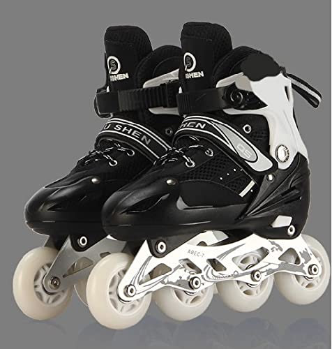 OHMG Inline-Skates mit Verstellbarer Größe für Erwachsene, Kinder, Jungen und Mädchen, Damen und Herren - Hochwertiges Modell für Anfänger mit Heller LED