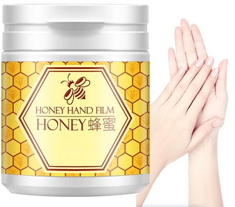 Hydrating Honey Milk Hand Mask for Dry, Aging, Cracked Hands - 170g. Nourishing Wax Hand Peeling Mask for Exfoliation & Moisturizing. Transform Your Hands with this Hand Solution