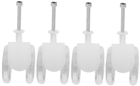 Balacoo 4pcs Universal Replacement Wheels for Swivel Caster Wheels Sturdy Plastic Compatible Most for Smooth Mobility and Stability