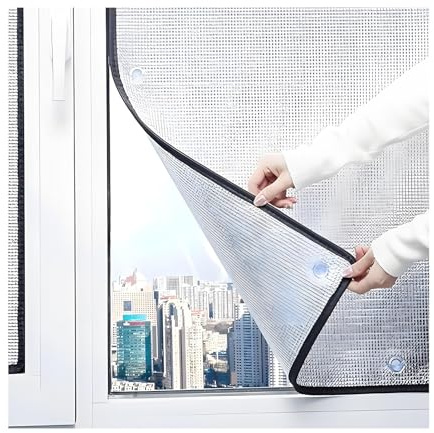 Pelicula Aislante Termico Ventanas, Termico para Ventanas, Película Reflectante Protección Solar, Térmico Película de Privacidad para Casa Oficina Garaje ﻿(90x120 cm)