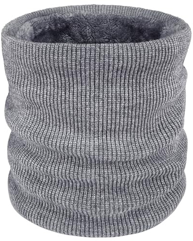 ehsbuy Winter Neck Warmer Fleece Snoods for Men Women Thermal Thick Knit Neck Gaiters Ski Mask Scarf Gifts for Cycling Outdoor