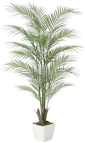 Garvee Künstliche Pflanzen Groß 120 cm Kunstpflanze Im Topf Plastik Künstliche Palme Wie Echt Fake Pflanzen Deko Für Wohnzimmer Balkon Schlafzimmer Büro Decor