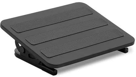 HDWR FeetFleet-09 Repose-pieds de bureau réglable, antidérapant | Appui ergonomique sous les jambes, surface antidérapante, noir, pour bureau et télétravail