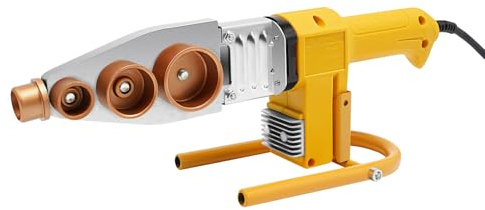Soldadora profesional de tubos de agua de plástico de 20 – 63 mm con máquina de fusión de tubos, calefacción y cabezal de corte incluidos, para tubos de PE/PP-R