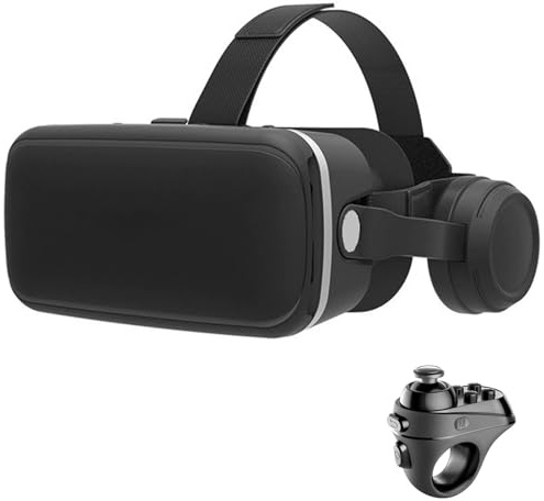 3D VR Gafas de Realidad Virtual, Gafas VR Auriculares con Lentes HD Anti luz Azul, Compatible con Smartphones de 4,7–6,6 Pulgadas, por Android/Phone, Regalo para niños y Familia(A)