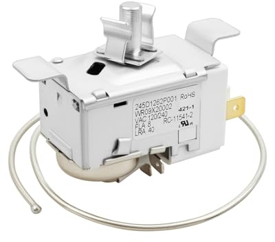 WR09X20002 Refrigerator Cold Control Temperature Thermostat Fit for GE Refrigerators Replace AH288218 EA288218 PS9493106 AP5806677 WR09X0547