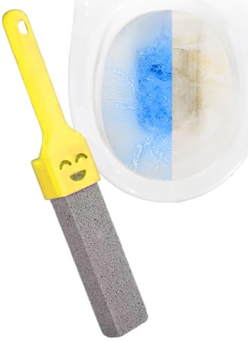 Toilettenschüssel-Bimsstein – Bimsstein-Toilettenbürste, Rostentferner-Reinigungswerkzeug, effektive Kalkentfernung mit ergonomischem Griff, Haushaltszubehör für Waschbecken, Fliesen, Grills und Schwi