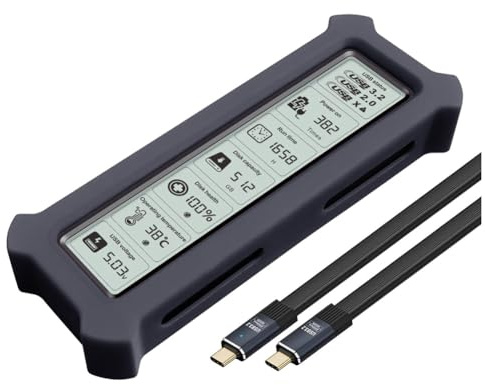 Buhdjfnke Caso SSD M. 2 NVME Contenitore con Schermata Display USB 3.2 Gen 2 20 Gbps NVME PCI-e NGFF Box B BE
