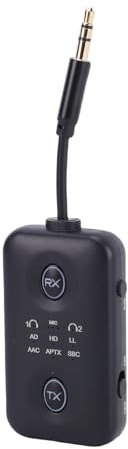 VBESTLIFE Transmisor Receptor Bluetooth 5.4, Adaptador Inalámbrico para Vuelo, TV, PC y Gimnasio, Switch, USB Tipo C Recargable