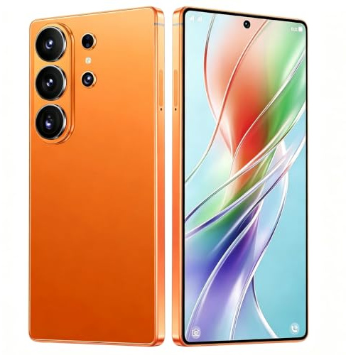 MTGud Teléfono Inteligente 4G, Pantalla HD de 6,6 Pulgadas, 4GB+32GB Ampliable hasta 256GB, cámara 13MP+21MP, Android 12, desbloqueo Facial/WiFi/GPS/OTG USB/lápiz táctil Integrado (Orange)