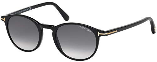 Tom Ford Herren FT0539 01B 48 Sonnenbrille, Schwarz (Nero Lucido/Fumo Grad)
