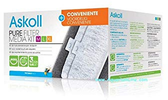 Askoll Ac350014 Pure Filter Media Kit + Conveniente con Cartucce 3Action, XL