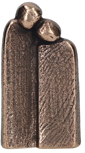 Butzon & Bercker Figur aus Bronze - Skulptur Liebespaar von Anke Cöhnen | Edle Bronzeplastik 6,8 cm hoch - Inklusive Expertise & Lieferung in Geschenkverpackung - 3,7 cm breit und 1,6 cm tief