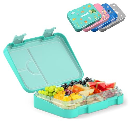 bumpli® Brotdose Kinder mit Fächern - kinderfreundliche Verriegelung mit Klick-Verschluss - Lunchbox, Bento Box für Kindergarten, Schule, Ausflüge