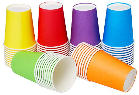 SULOLI 60 Pack Paper Cups,9 Ounce Disposable Party Cups